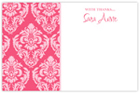 Take Note Designs - Stationery/Thank You Notes (Pink on Pink Damask) (TND-B2-0150)