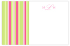 Take Note Designs - Stationery/Thank You Notes (Pink and Green Stripes) (TND-B2-0156)