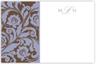 Take Note Designs - Stationery/Thank You Notes (Fancy Blue Damask) (TND-B2-0157)