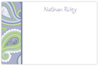 Take Note Designs - Stationery/Thank You Notes (Blue Paisley Side) (TND-B2-0158)