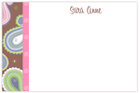 Take Note Designs - Stationery/Thank You Notes (Brown and Pink Paisley) (TND-B2-0163)