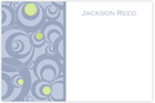 Take Note Designs - Stationery/Thank You Notes (Blue Modern Circles with Green) (TND-B2-0165)