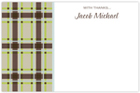 Take Note Designs - Stationery/Thank You Notes (Boy Plaid Aqua) (TND-B2-0171)