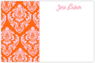 Take Note Designs - Stationery/Thank You Notes (Orange and Pink Damask) (TND-B2-0176)