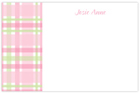 Take Note Designs - Stationery/Thank You Notes (Baby Pink Plaid) (TND-B2-0180)