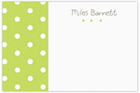 Take Note Designs - Stationery/Thank You Notes (Green Polka) (TND-B2-0184)