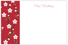 Take Note Designs - Stationery/Thank You Notes (White Flowers on Red) (TND-B2-0187)