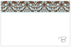 Take Note Designs - Stationery/Thank You Notes (Blue Pretty Damask) (TND-B2-0188)