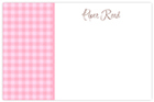 Take Note Designs - Stationery/Thank You Notes (Pink Gingham) (TND-B2-0194)