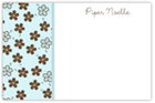 Take Note Designs - Stationery/Thank You Notes (Aqua Pretty Flowers) (TND-B2-0208)