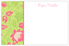 Take Note Designs - Stationery/Thank You Notes (Fresh Green Vines with Pink) (TND-B2-0209)