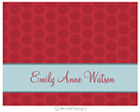 Take Note Designs - Stationery/Thank You Notes (Red Dots on Turquoise Graduation) (TND-C-2505)