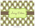 Take Note Designs - Stationery/Thank You Notes (Brown and Green Hourglass  Graduation) (TND-C-2507)