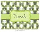 Take Note Designs - Stationery/Thank You Notes (Grey and Green Hourglass Tag  Graduation) (TND-C-2508)