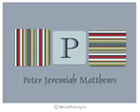 Take Note Designs - Stationery/Thank You Notes (Tie Stripes Initial Graduation) (TND-C-2516)
