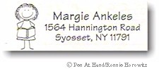 Pen At Hand Stick Figure Address Labels #2