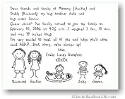 Pen At Hand Stick Figures - Birth Announcements - Crawl (b/w)
