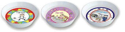 Personalized Stick Figure Bowls by Pen At Hand