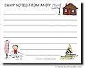 Pen At Hand Stick Figure - Camp Postcards (Full Color)