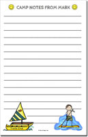 Pen At Hand Stick Figures - Camp Notepads (Paddle Boarding (Boy) - Full Color)