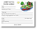 Pen At Hand Stick Figures - Camp Fill-in Postcards (Canoe Boy)