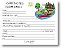 Pen At Hand Stick Figures - Camp Fill-in Postcards (Canoe Girl)