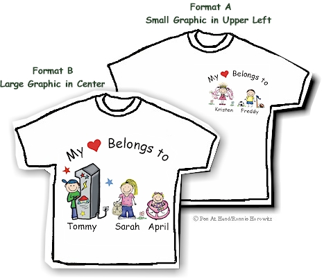 Pen At Hand Stick Figures - Tee Shirts (Create-Your-Own)