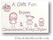 Pen At Hand Stick Figure Gift Stickers - Kids