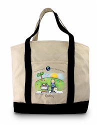 Pen At Hand Stick Figures - Grocery Tote (Grocery Tote 1)