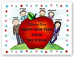 Jewish New Year Cards by Pen At Hand Stick Figures - JNY30FC