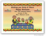 Pen At Hand Stick Figures - Full Color Holiday Cards - Kwanzaa-1