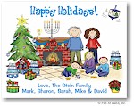 Pen At Hand Stick Figures - Full Color Holiday Cards - Mixed9