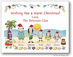 Pen At Hand Stick Figures - Full Color Holiday Cards - Xmas-Tropical2