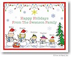 Pen At Hand Stick Figures - Full Color Holiday Cards - Xmas15