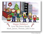Pen At Hand Stick Figures - Full Color Holiday Cards - Xmas16