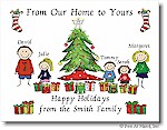 Pen At Hand Stick Figures - Full Color Holiday Cards - Xmas6