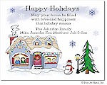 Pen At Hand Stick Figures - Full Color Holiday Cards - Xmas8