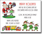 Pen At Hand Stick Figures - Full Color Holiday Cards - Xmas 28