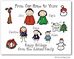 Pen At Hand Stick Figures - Full Color Holiday Cards - Xmas1FC