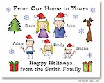 Pen At Hand Stick Figures - Full Color Holiday Cards - Xmas3FC