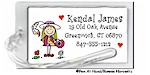 Pen At Hand Stick Figures - Luggage/ID Tags - Create-Your-Own Girl