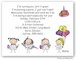 Pen At Hand Stick Figures - Invitations - Beauty Party (color)
