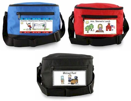 Pen At Hand Stick Figures - 6-Pack Lunch Sacks (Schoolhouse-girl)