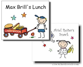 Pen At Hand Stick Figures - Lunch or Snack Stickers
