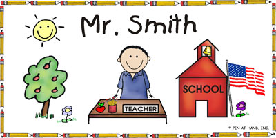 Pen At Hand Stick Figures - Mug (Teacher - Man)