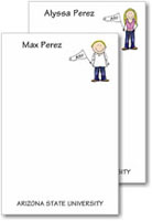 Pen At Hand Stick Figures - Large Full Color Notepads (College)