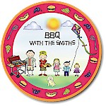 Pen At Hand Stick Figures - Plates (BBQ)