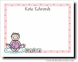 Pen At Hand Stick Figures Stationery - Baby PJ - Girl (Theme)