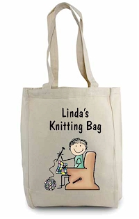 Pen At Hand Stick Figures - Tote Bag - Knitting Tote Bag