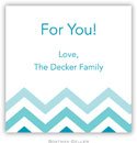 Gift Stickers by Boatman Geller - Chevron Ombre Teal